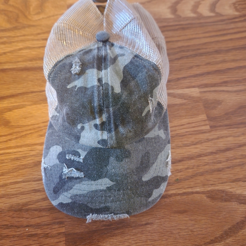 C.C Camouflage Distressed Cap